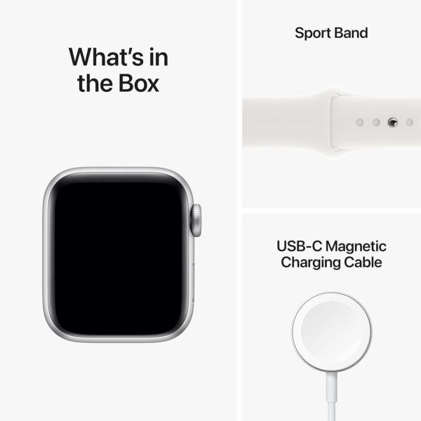 Apple Watch SE (2nd Gen) (GPS + Cellular, 40mm) - Silver Aluminum Case with White Sport Band, M/L (Renewed)