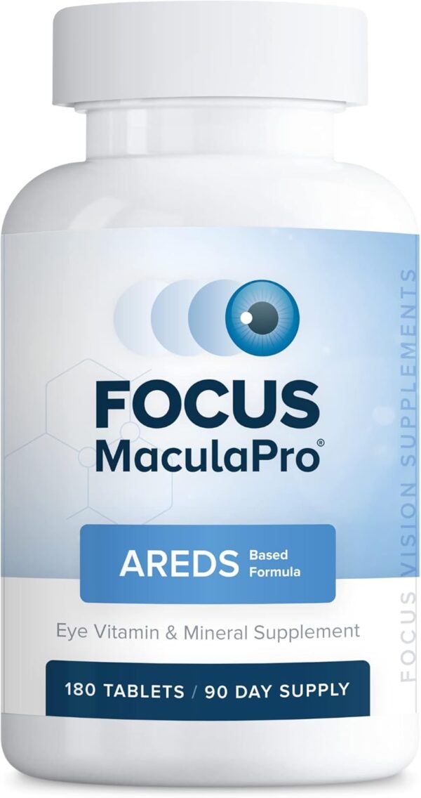 Focus MaculaPro - AREDS-Based Eye Vitamin-Mineral Supplement (180 ct. 90 Day Supply) AREDS-Based Vitamins for Non-Smokers - AREDS-Based Supplements