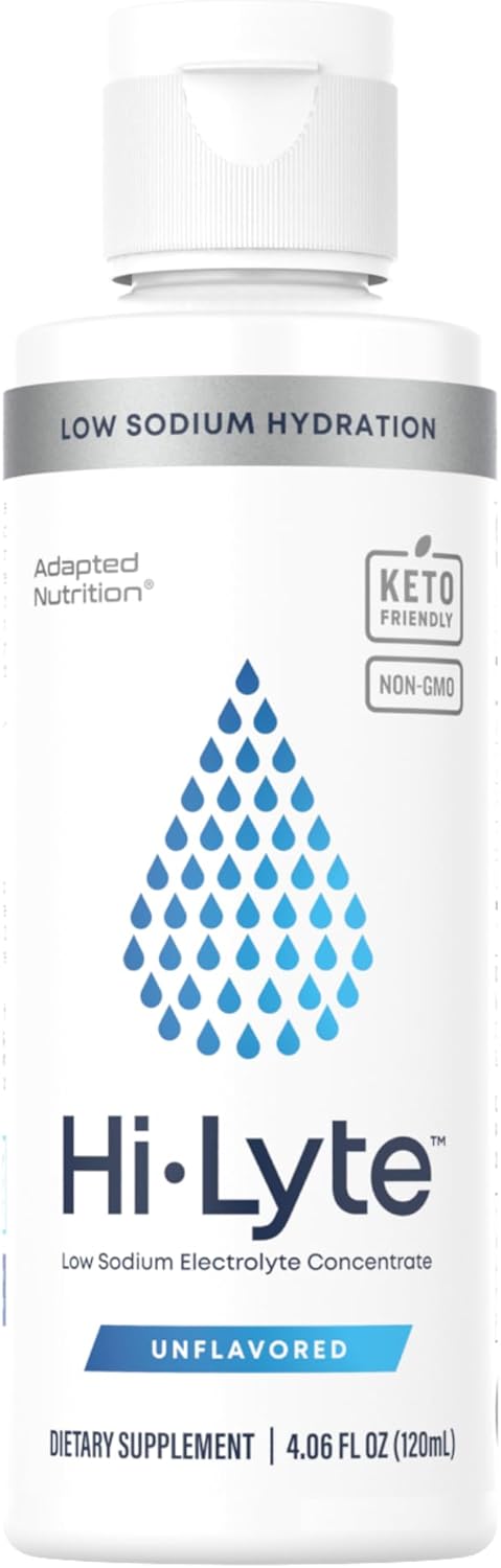 Hi-Lyte | 48 Servings | Low Sodium Liquid Electrolyte Supplement for Immune Support, Performance, Fasting, Rapid Hydration | Mineral Drops | Magnesium, Potassium, Zinc | Unflavored Mineral Taste