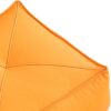 Tatami Cushions Outdoor Patio Cushion, Artificial Leather, Floor Pillow Floor Seating Cushion for Dining Room Office Balcony, Orange, 50cmx50cmx15cm