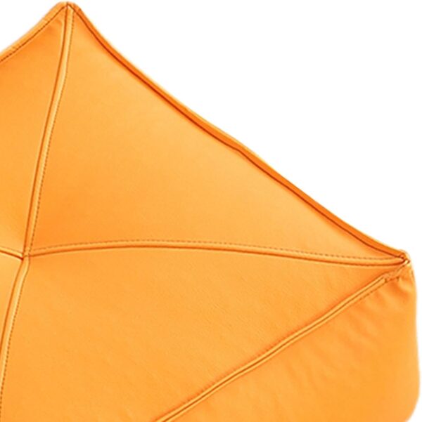 Tatami Cushions Outdoor Patio Cushion, Artificial Leather, Floor Pillow Floor Seating Cushion for Dining Room Office Balcony, Orange, 50cmx50cmx15cm