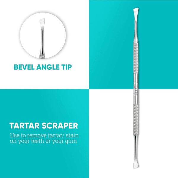 61yDeBa2IVL._SL1500_.jpg Dental Tools HOKIN Plaque Remover Teeth Cleaning Tool 4 Pcs Dental Care Kit Tooth Filling Repair Set Stainless Steel Dental Tools for Men Women Kids and Pet Care