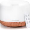 InnoGear 500ml Essential Oil Diffuser with Remote Control, Premium Ultrasonic Aromatherapy Diffusers Scent Humidifier Vaporizer Auto-Off Timer for Large Room Home, Yellow