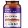 New Chapter Calcium Supplement - Bone Strength Organic Calcium with Magnesium, Vitamin D3+K2, 70+ Trace Minerals for Bone Health, Gluten Free, Easy to Swallow Slim Tablets - 120 Count