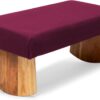 Meditation Bench (Burgundy), Seiza, Sustainable Acacia Wood with Curved Bottom Edges for The Perfect Posture, Meditation Stool, Prayer Bench, Meditation Chair, Yoga Stool