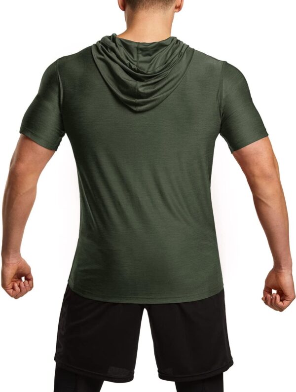 TSLA 3 Pack Men's Short Sleeve Pullover Hoodies, Dry Fit Running Workout Shirts, Athletic Fitness & Gym Shirt