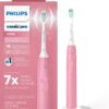 Philips Sonicare 4100 Rechargeable Electric Toothbrush, with Pressure Sensor, 2 Intensity Settings, SmarTimer and QuadPacer, 14-Day Battery Life, Deep Pink, Model HX3681/26