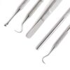 Dental Hygiene set of 5-Stainless Steel Tarter Scraper/Scaling Remover, Dental Toothpick, Mouth Mirror Scaler Tweezer For Calculus &Tartar Removal-Dentists Set is Ideal for Personal Use & Pet Friendly