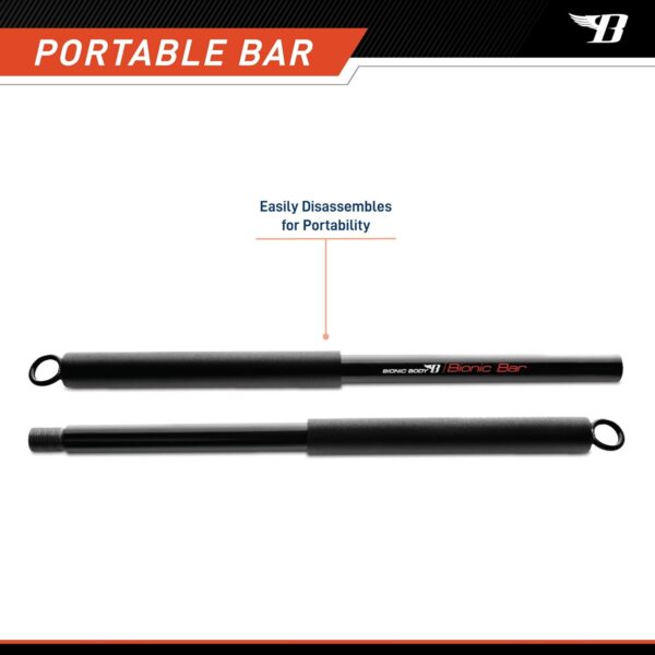 Professional Resistance Exercise 36" Light Weight Bar and All-in-one 6-pc Resistant Accessory Kit with 20/30/40lb Bands, Door Anchor and Ankle/Arm Straps for Home Physical Training