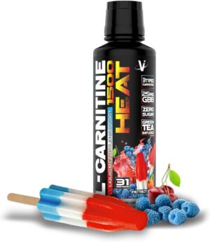 VMI Sports L-Carnitine 1500 Heat Stimulant Free Thermogenic Metabolic Support & Fat Loss for Men & Women | 1500mg L-Carnitine | Convenient Liquid (Patriot Pop)