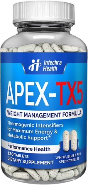Weight Management Dietary Supplement 120 White Blue Red Speck Tablets Manufactured in the USA Highest Professional Quality