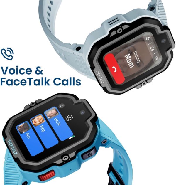 TickTalk5 LTE Kids Smart Watch with GPS Tracker, Phone Watch, Advanced Parental Controls, Video & Voice Calls, Text, School Mode, Free Music, SOS & 911, Safety Alerts, Pre-Installed SIM