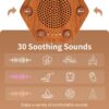 Sound White Noise Machines High Fidelity 30 Unique Non-Looping Soothing Sounds 12 Colors Night Light 4 Timers 10-Level Brightness 32-Level Volume and Memory Function