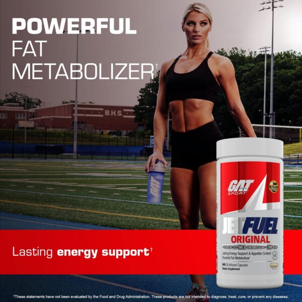 GAT SPORT JetFuel Original - Weight Loss Supplement, Energy Booster, Fat Burner, Appetite Suppressant (144 Capsules)