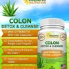 aSquared Nutrition Pure Colon Cleanse for Weight Loss - 120 Capsules, Max Strength, Natural Colon Detox Cleanser, Colon Cleansing Diet Supplement Blend for Digestive Health, Diet Pills for Men & Women
