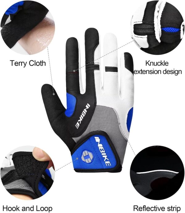 INBIKE Cycling Gloves for Men/Women Bike Gloves with Touchscreen-Padded Anti-Slip Mountain Biking MTB Bicycle Gloves for Cycling/Workout/Gym/Outdoor