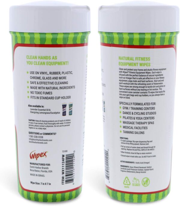Wipex Natural Gym Fitness Equipment Wipes Variety Pack - Includes Lavender, Watermelon & Lemongrass - 3pk, 225 Wipes