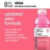vitaminwater zero sugar shine, electrolyte enhanced water w/vitamins, strawberry lemonade drinks, 20 fl oz, 12 Pack