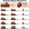 Sportneer Adjustable Ankle Weights 1 Pair 2 4 6 8 10 Lbs Leg Weight Straps for Women Men, Weighted Ankle Weights Set for Gym,Fitness, Workout,Walking, Jogging,1-5 lbs Each Ankle, 1 Pair 2-10 lbs
