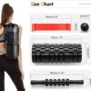 5 in1 Foam Roller Set, Trigger Point Foam Rollers, Massage Roller Stick, Massage Ball, Resistance Band for Deep Muscle Massage Pilates Yoga,Fitness Exercise for Whole Body (Black-Red)