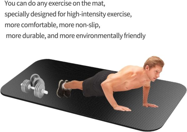 71AmHHZ7YL._AC_SL1500_.jpg Large Exercise Mat,Exercise Equipment Mat,Treadmill Mat, Exercise Bike Mat, Workout Mats for Home Gym Mats Gym Flooring Rubber Workout Mat Fitness Mat Large Yoga Mat Cardio Mat for Weightlifting, Jump Rope, Non-slipping