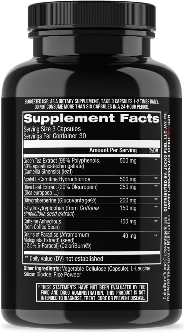 Jocko Fuel Burner for Men & Women - Healthy Weight Support Supplement, Helps Regulate Appetite, & Metabolism Booster - Supports Healthy Metabolism & Increased Thermogenesis 90 Count (30 Day Supply)