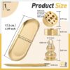 Incense Holder 5.5 inches, 5 in 1 Incense Burner, Palo Santo Holder, Sage Holder, Long Incense Holder for Sticks/Coil Incense/Incense Cones, Brass Insence Sticks Holder, Yoga Meditation Accessories