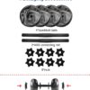 Water Filled Dumbbells Set - Water Filled Weights - Portable Travel Weights - Weights Adjustable Dumbbells - Portable Fitness Equipment - Strength Training - Fitness and Shaping