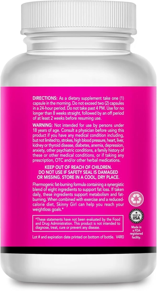 Skinny Girl- Weight Loss Formula for Women- Best Female Diet Pills That Work Fast- Lipogenic to Curb Your Appetite- Thermogetic to Burn Away Fat- Boost Energy and Focus- 60 Capsules