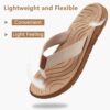 KuaiLu Women's Non-Slip Casual Arch Support Flip Flops Comfortable Summer Beach Thong Sandals
