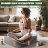 Meditation Cushion - Floor Pillow For Women,Large Comfortable Meditation Pillow, Foam Floor Cushion Seating For Adults - Premium Yoga Pillows For Adults Meditation Gifts For Women,Men,Gray