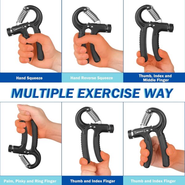 AIXPI Grip Strength Trainer, Hand Grip Exerciser Strengthener with Adjustable Resistance 11-132 Lbs (5-60kg), Forearm Strengthener, Hand Exerciser for Muscle Building and Injury Recover