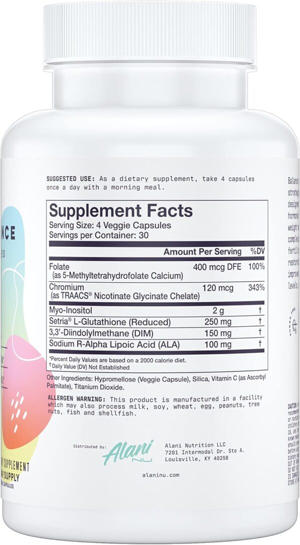 Alani Nu Hormonal Balance, Weight Management Support, Skin Complexion Support, 120 Capsules