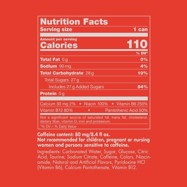 Red Bull Red Edition Energy Drink, Watermelon, with 80mg Caffeine plus Taurine & B Vitamins, 8.4 Fl Oz, Pack of 4 Cans