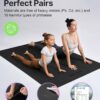 YOTTOY Large Yoga Mat (75 * 52 * 1/2inch),Extra Wide TPE Exercise Mat,Non-Slip Workout Mat for Pilates, Fitness, Barefoot, Home Gym Studio with Strap and Towel