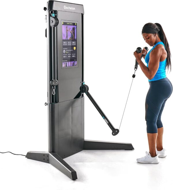 Echelon Strength Pro Home | Home Gym Equipment | Strength Training | Exercise Equipment | WiFi Enabled HD Touchscreen | Up to 132 lbs Arm Weight Capacity | 4 Interchangeable Accessories