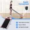 Under Desk Walking Pad Treadmill for Home Office, Intelligent Walk Mat with APP and Remote Control, Portable Exercise Workout Equipment, Super Quiet Walking Jogging Running Machine