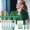 30 Pcs Mental Health Little Reminders Emotional Support Affirmation Gifts Mental Health Pen Office Must Have Pen Therapist Gift with 6 Motivational Card for Employees Students (Green)