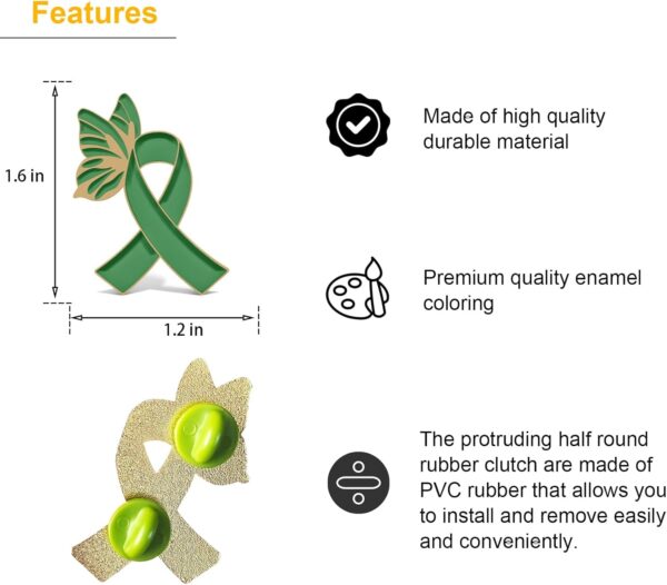 For Ribbon Pin Awareness Items There is Hope Enamel Lapel Pin Love Brooch Badge for Backpacks Hats Bags Clothes Decoration