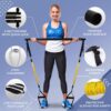 Verde Acqua Pilates Bar Kit with Resistance Bands for Women - Multifunctional Pilates Sculpt Bar for Any Height - Workout Equipment for Home Gym - Includes Exercise Chart for Full Body Workout