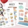 SCORYULE 12 Pcs Care Mental Health Posters, 10"x14" Mental Health Matters Poster with Glue Points, Therapy Office Decor, Counseling Office Must Haves, School Counselor Supplies, Mental Health Gifts