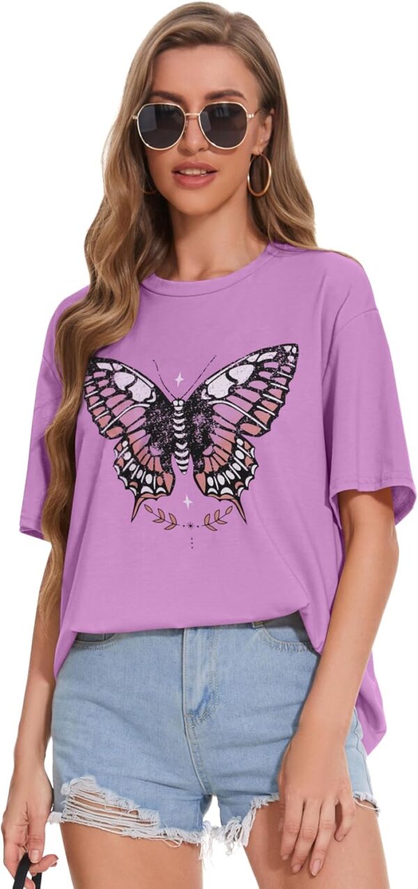 Womens Oversized Tshirt Graphic Tees Crew Neck Summer Short Sleeve Loose Fit Tops