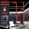 soges Power Tower Pull Up Bar Station, Free Standing Pull Up Rack Dip Station for Home Gym, Height Adjustable Home Strength Training Fitness Workout Equipment