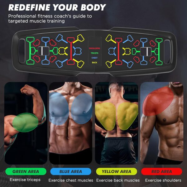 71-BgIoSLL._AC_SL1500_.jpg KUYOU Portable Home Gym Workout Equipment, Push Up Board, Pilates Bar & Fitness Accessories with Resistance Bands for Upper Body Strength Training Full Body Workout at Home