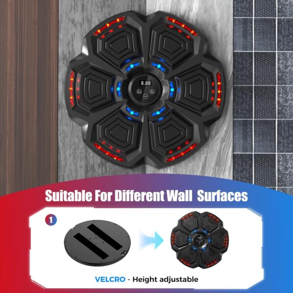 Music Boxing Machine for Adults,Bluetooth Smart Boxing Traineing Machine,Wall Target Punching Workout for Kids,Reflex Training Suitable for Home,Office,Gym,Fun Fitness Equipment