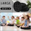 Jerify Round Floor Pillows Cushions 22 x 22 Inch Meditation Floor Pillow Large Floor Pillow for Kids Adults Meditation Cushion Large Pillows for Floor Seating Gift for Christmas (Black,6 Pcs)