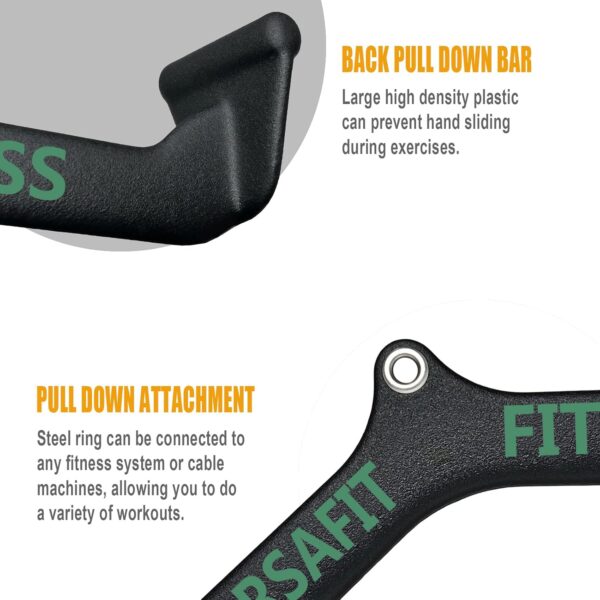 Ergonomic LAT Pull Down Bars, Back and Triceps Strength Training Equipment, (BT0013)