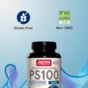 Jarrow Formulas PS100 Phosphatidylserine 100 mg, Dietary Supplement for Brain Health and Cognition Support, 120 Capsules, 40-120 Day Supply, Pack of 12