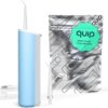quip Water Flosser with Replacement Tip - Cordless Water Flosser with Adjustable Pressure - Teeth Cleaner Pick with 360 Degree Rotating Replaceable Tip, Rechargeable Water Dental Pick - Sky Blue
