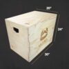 Plyo Box - Wooden 3-in-1 Plyometric Jump Box for Training - Squat, Step Up, Box Jumps & More - Workout Box Size in S, M, L & XL - Home Gym Exercise Equipment